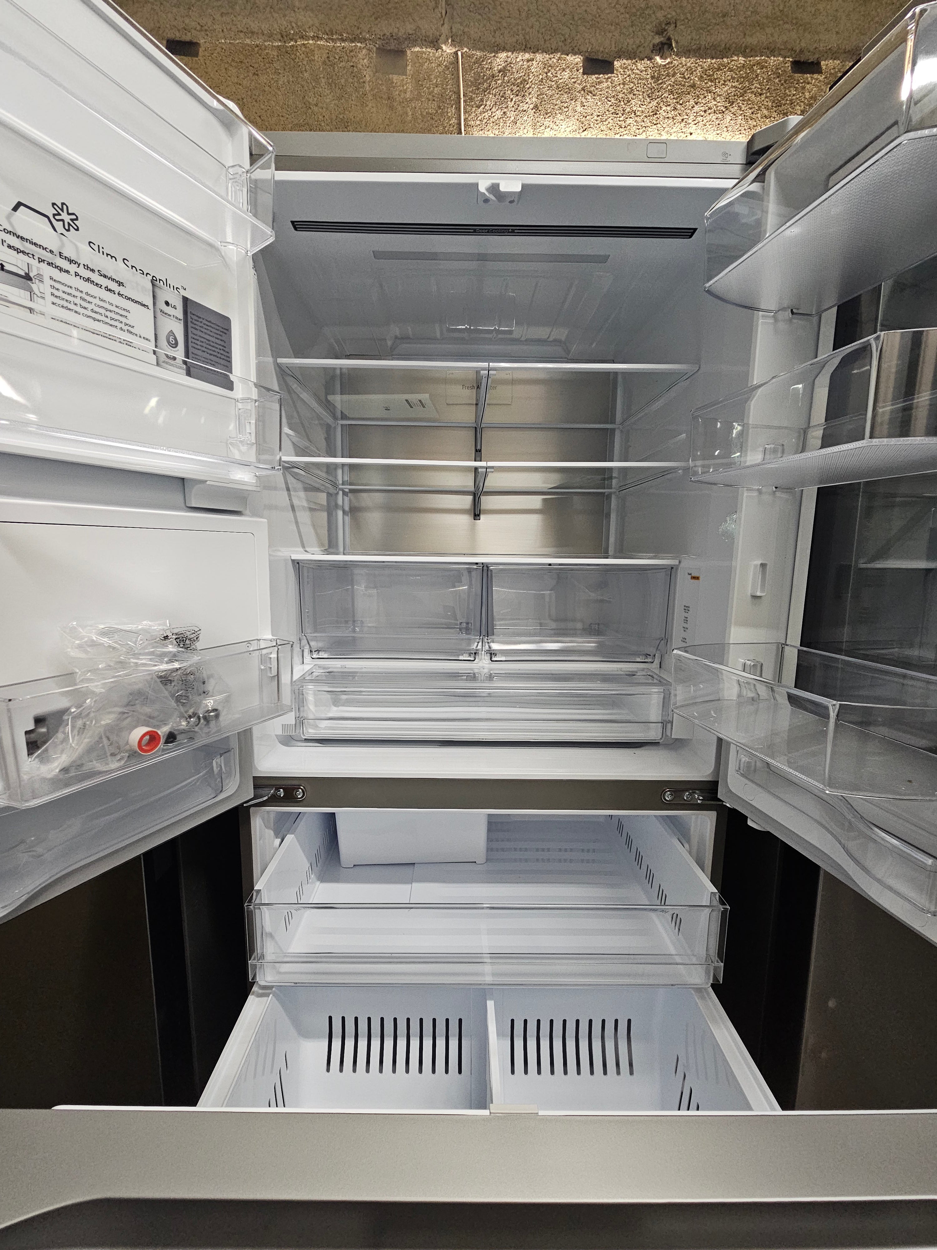 LG Standard-Depth MAX 30.7 Cu. Ft. French Door Smart Refrigerator with InstaView Stainless Steel